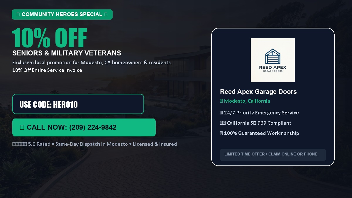 10% OFF Senior Citizens (65+) & Military / Veteran Community Discount in Modesto, CA
